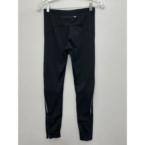 The North Face Women’s Leggings Small VaporWick Black Full Length Reflective - Picture 2 of 8
